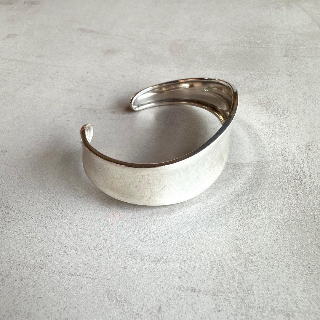 ヴィンテージ！Silver Wavy Curve ブレスレット　#1