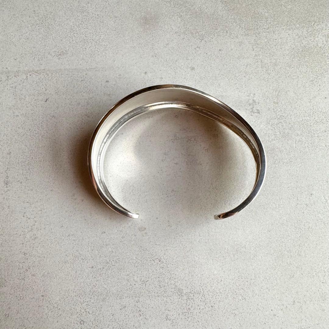 ヴィンテージ！Silver Wavy Curve ブレスレット　#1