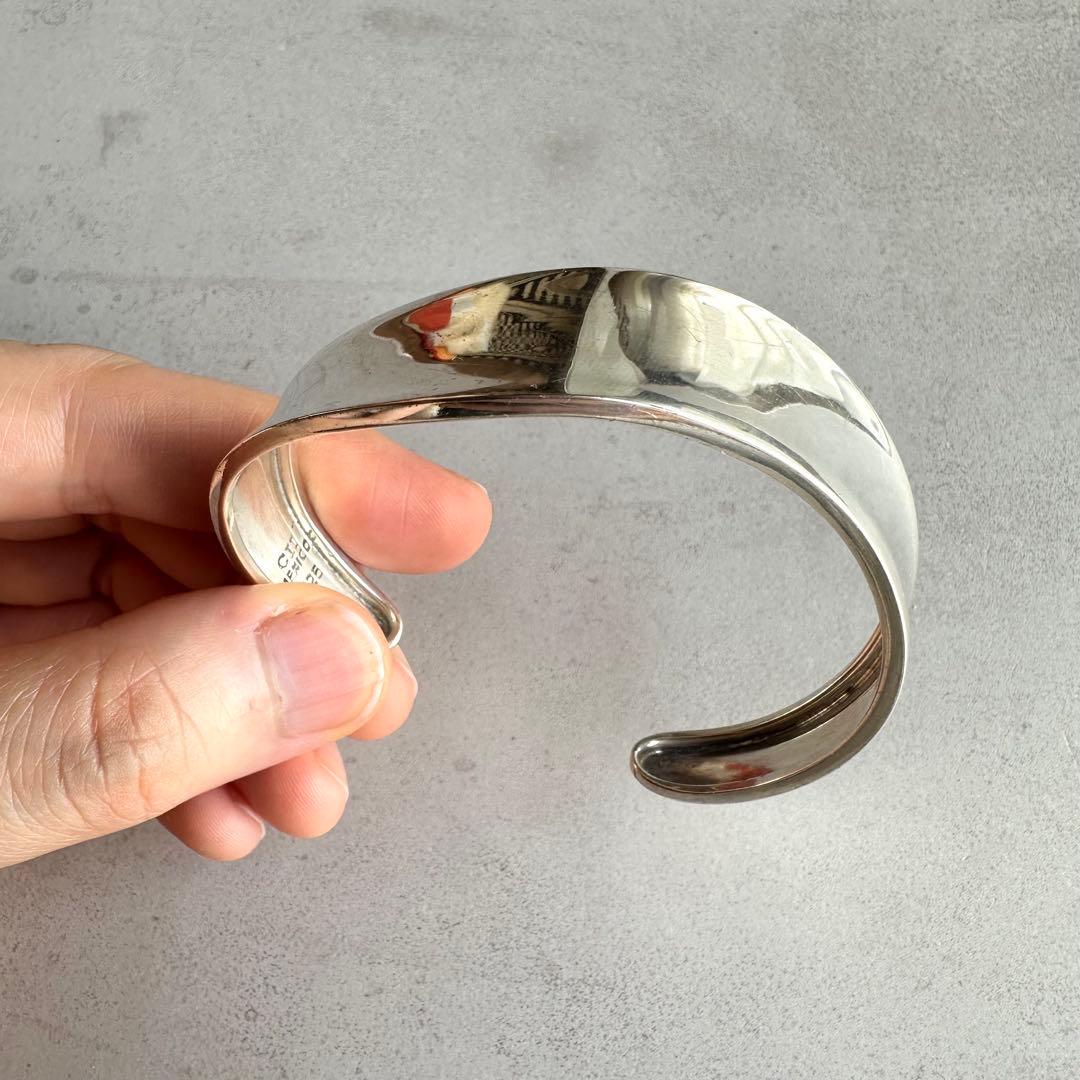 ヴィンテージ！Silver Wavy Curve ブレスレット　#1