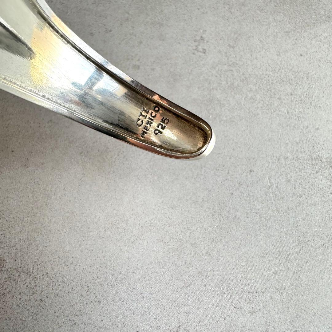 ヴィンテージ！Silver Wavy Curve ブレスレット　#1