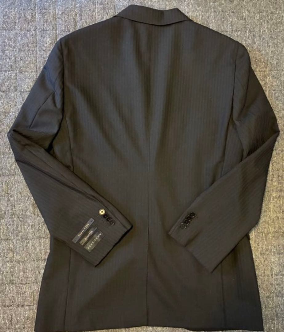 ヒルトン　HILTON スーツ　ストライプ　ブラック　super120's