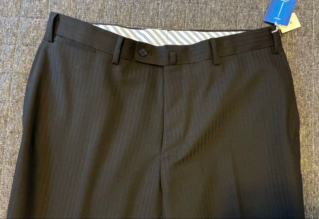 ヒルトン　HILTON スーツ　ストライプ　ブラック　super120's