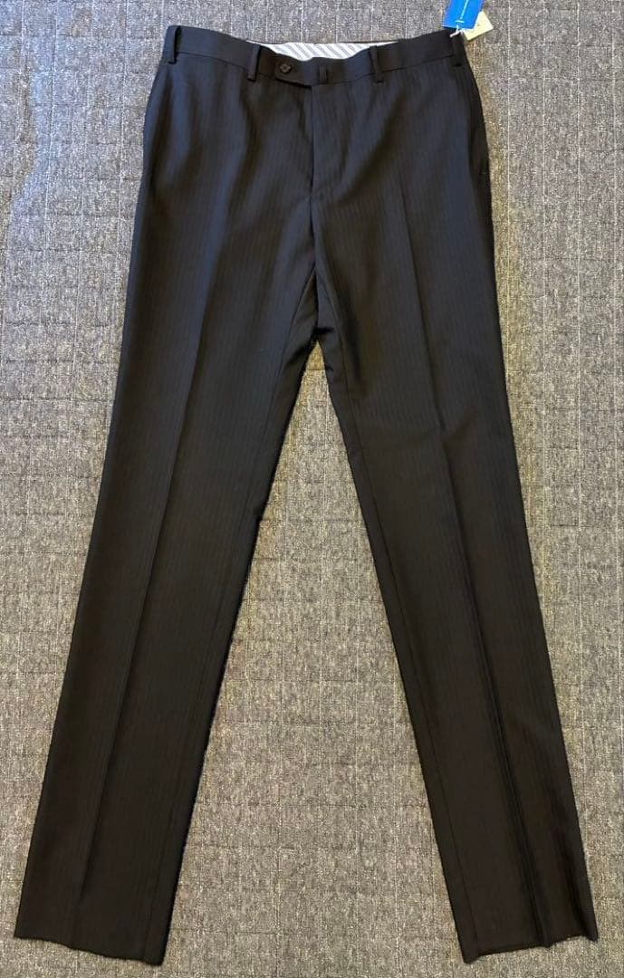 ヒルトン　HILTON スーツ　ストライプ　ブラック　super120's