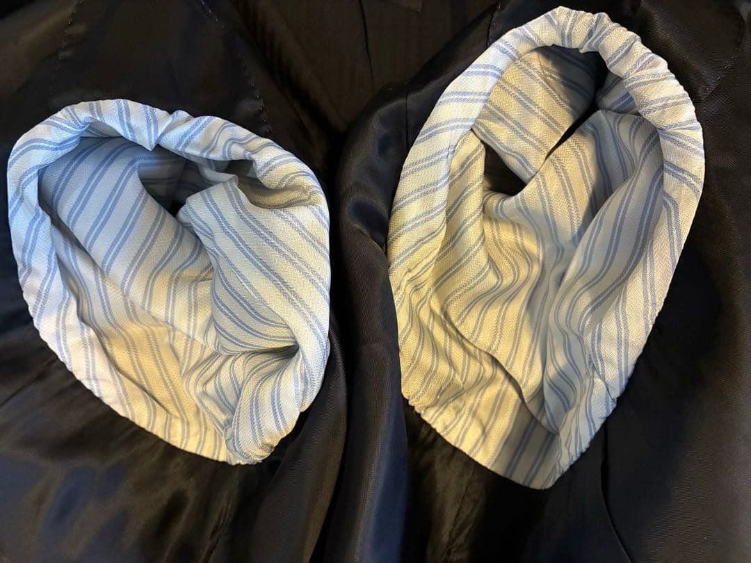 ヒルトン　HILTON スーツ　ストライプ　ブラック　super120's