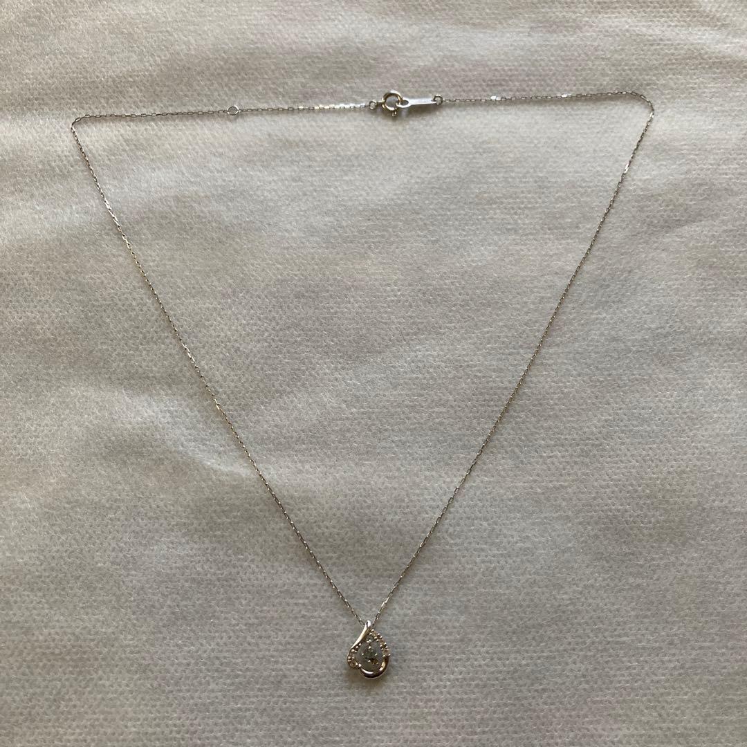 1度使用⭐︎4℃ 2017年スプリング限定 Kホワイトゴールド ネックレス