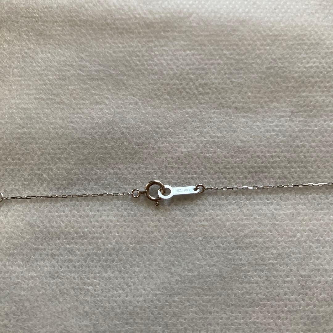 1度使用⭐︎4℃ 2017年スプリング限定 Kホワイトゴールド ネックレス