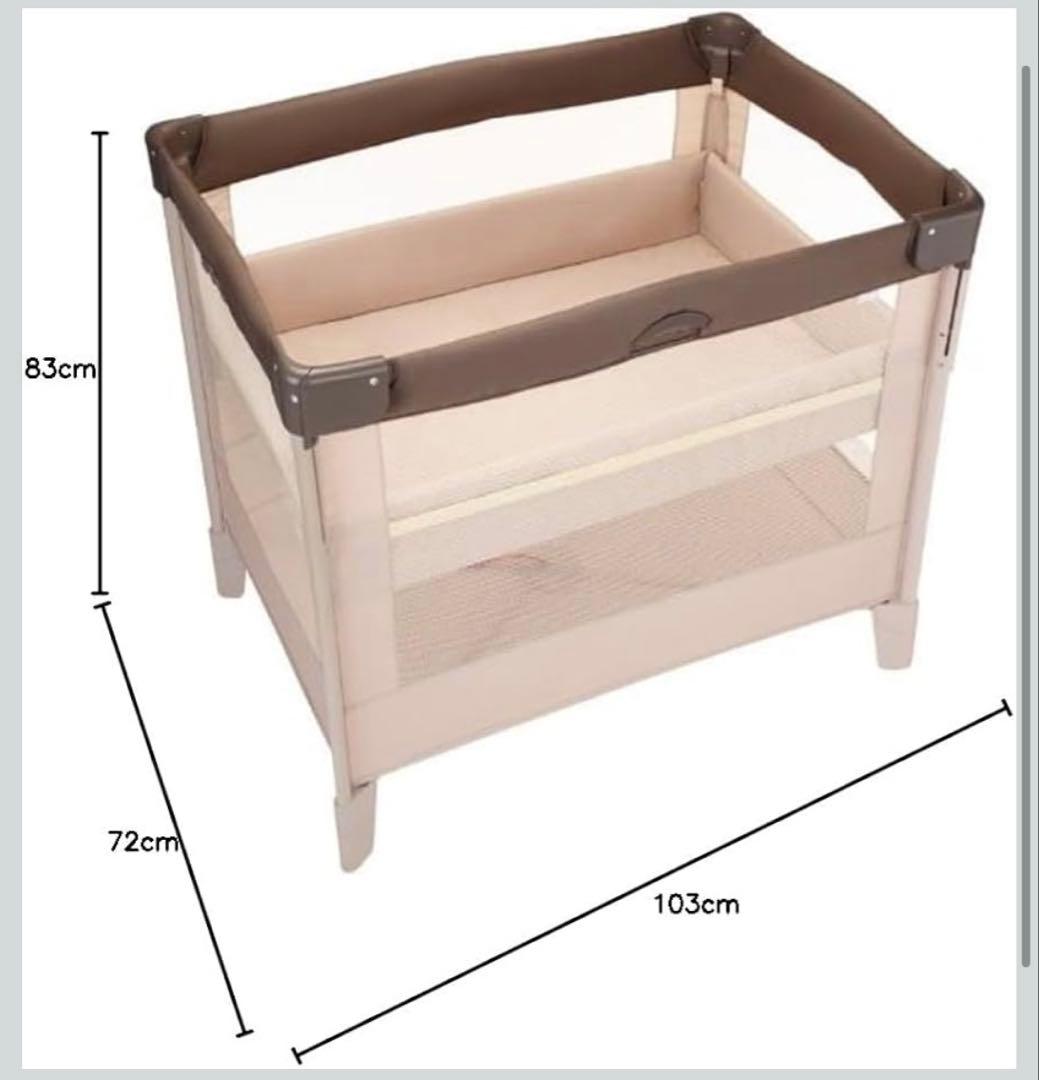 アップリカ(Aprica) 折り畳み ベビーベッド ココネル ブラウン