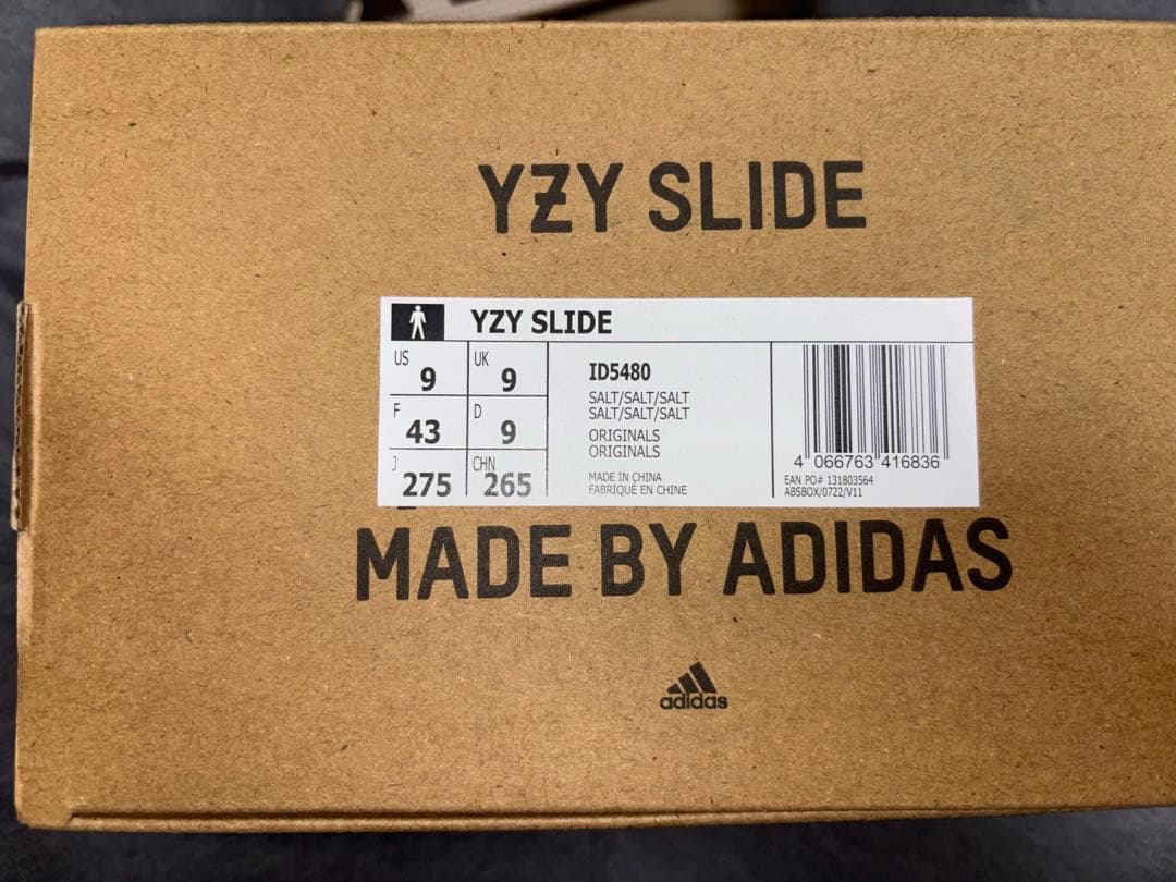 靴 adidas yzy slide \"salt\"
