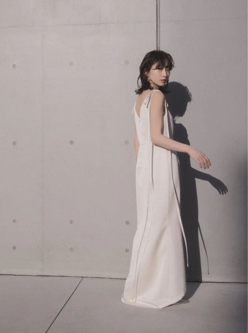 kaene サテンリボンドレス 結婚式2次会利用