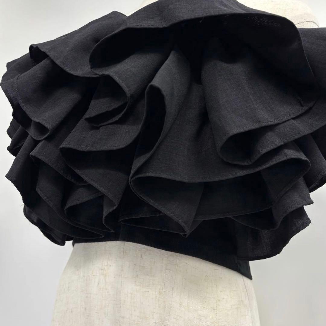 美品　アモマ　AMMOMA　RUFFLE BUSTIER　ビスチェ　F　ブラック