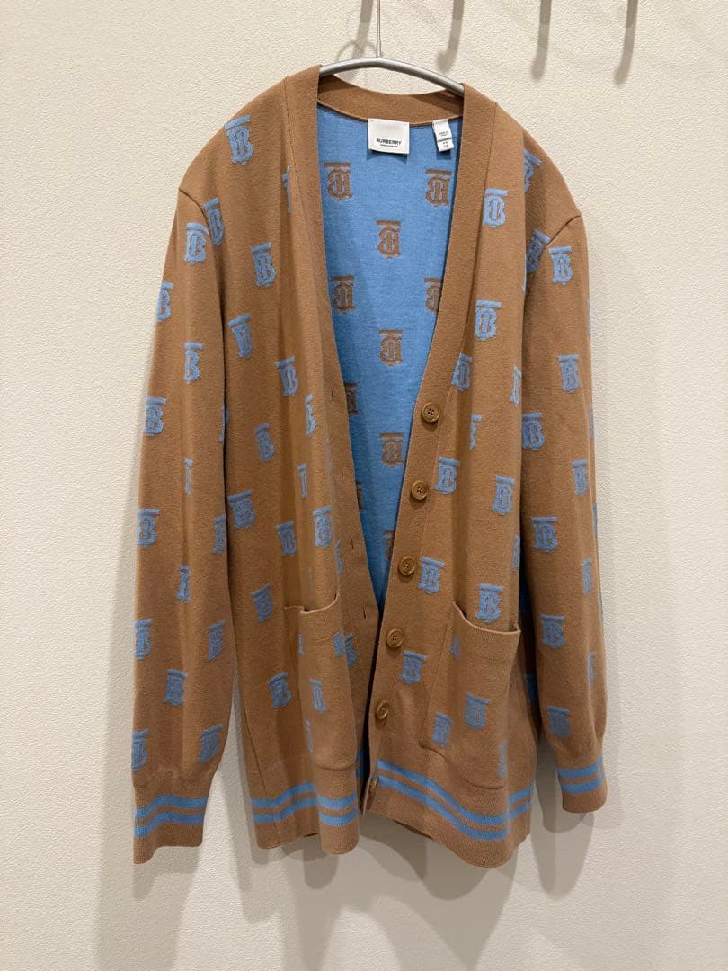 BURBERRY ロゴパターン カーディガン XS