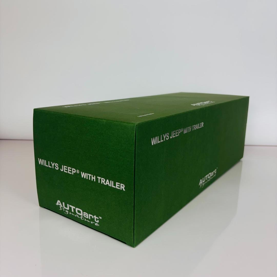 未開封　オートアート　Willys Jeep with trailer 1/18