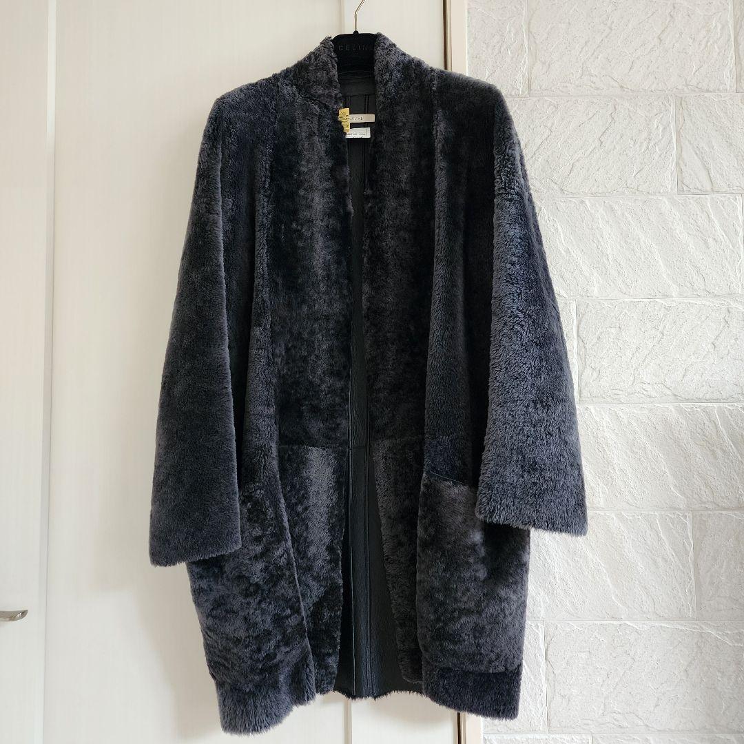 CELINE セリーヌ　エッグクロンビー　ムートンコート34