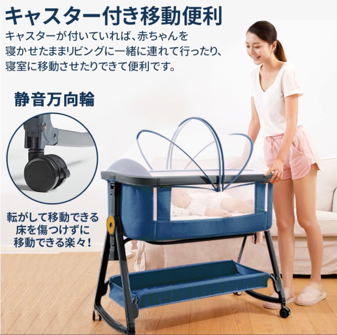 【新品】折り畳みベビーベッド 2025年モデル　カーキ