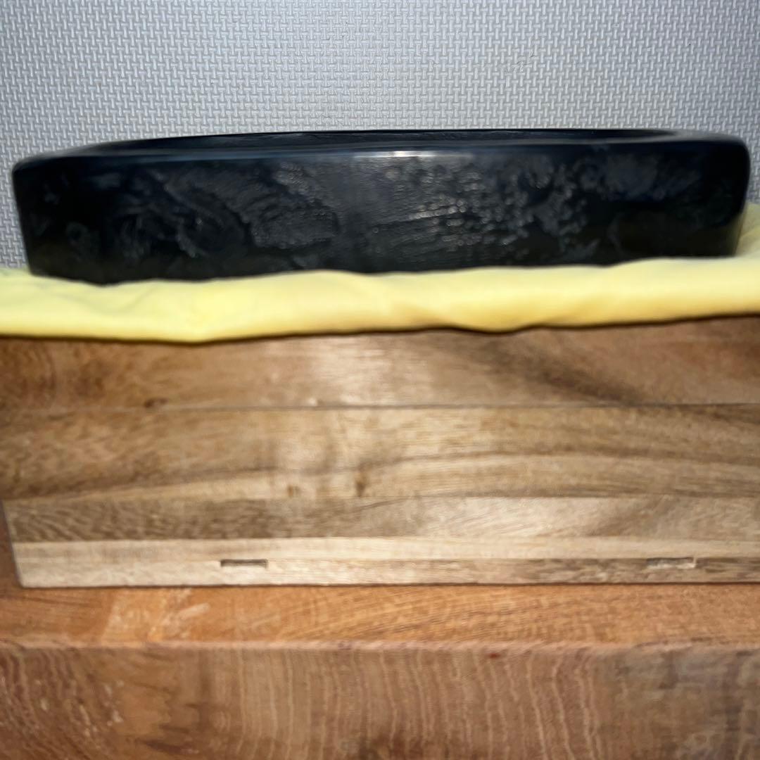 ⭕️雨畑硯　現代の名工　雨宮峯硯　四六寸大　未使用に近い美品　天然硯