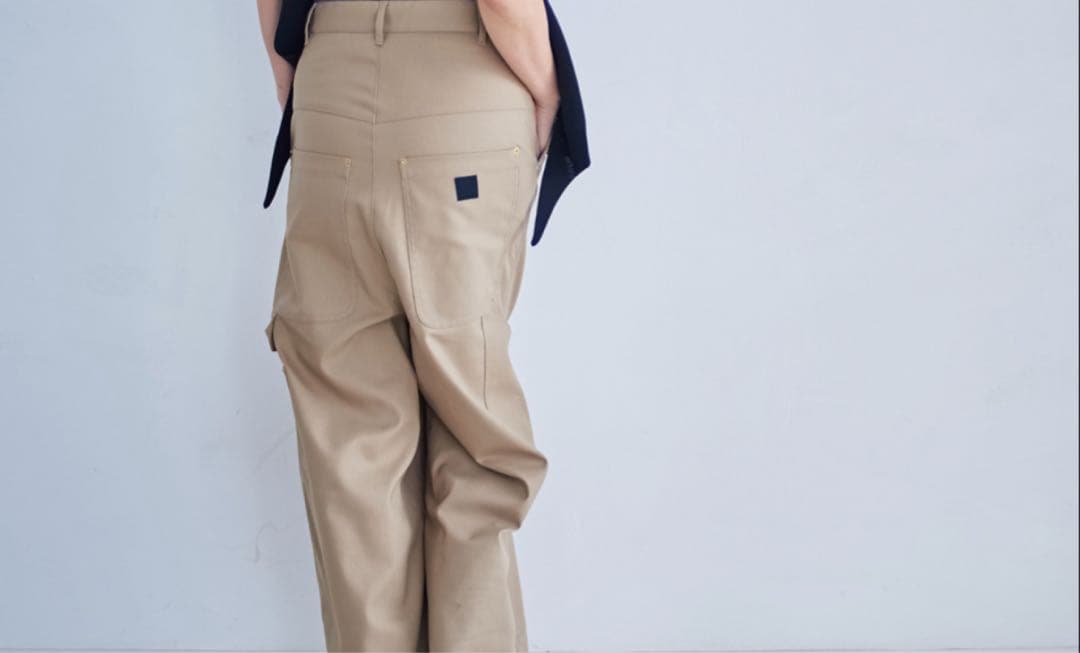 VETEMENTS ワイドペインターパンツM　ワーク　ベージュ　ダブルニー