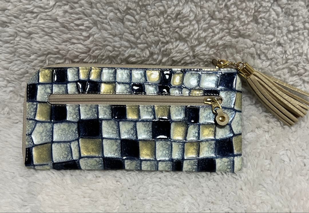 ATAO slimo スリモ ヴィトロ ブループリズム ステンドグラス 長財布