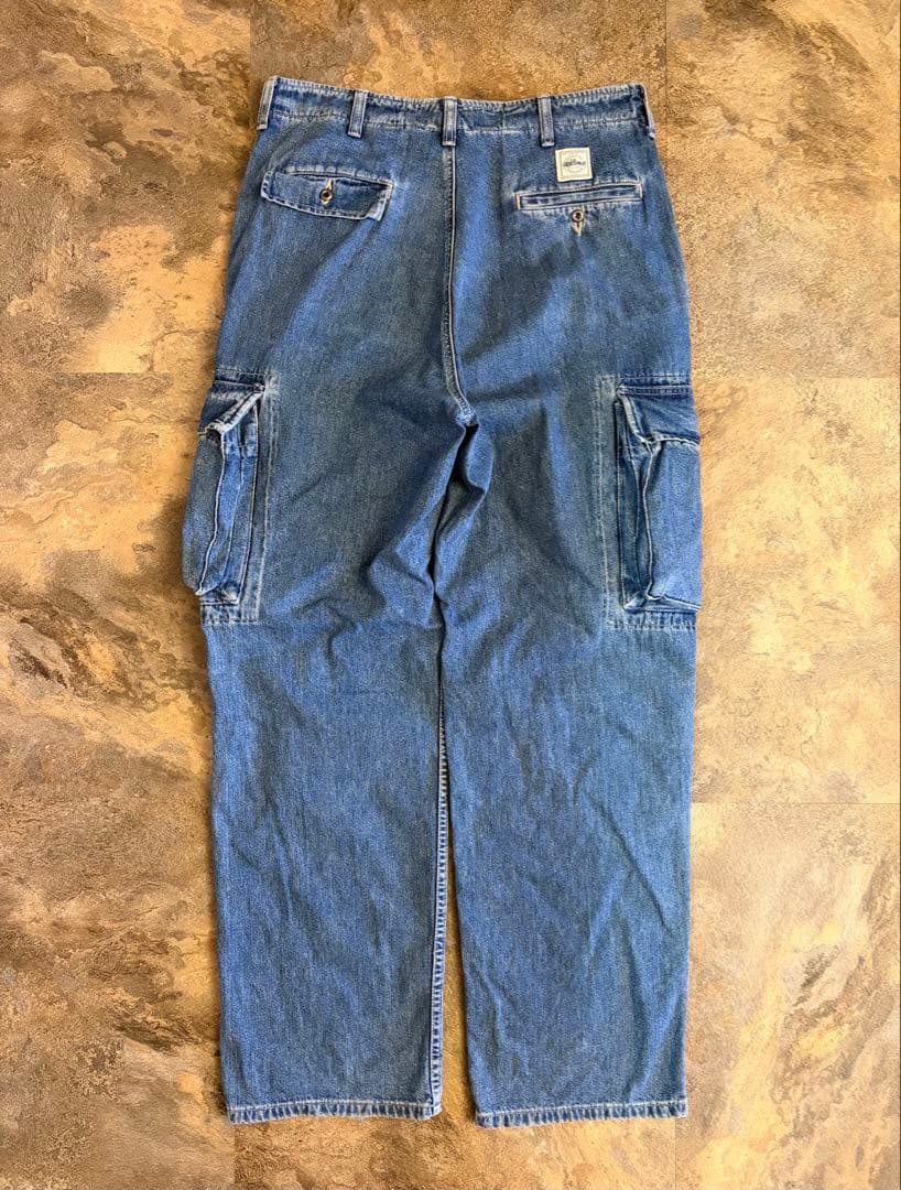 90s RRL DoubleRL 三つ星タグ デニムカーゴパンツ W32