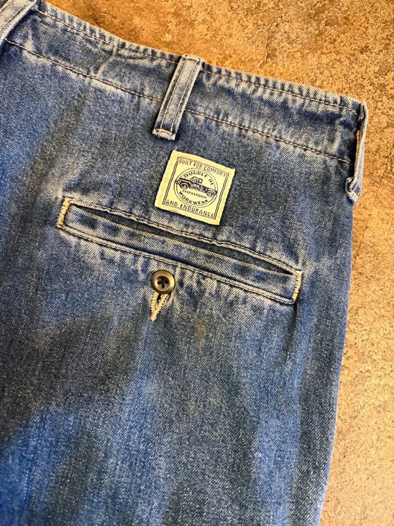 90s RRL DoubleRL 三つ星タグ デニムカーゴパンツ W32