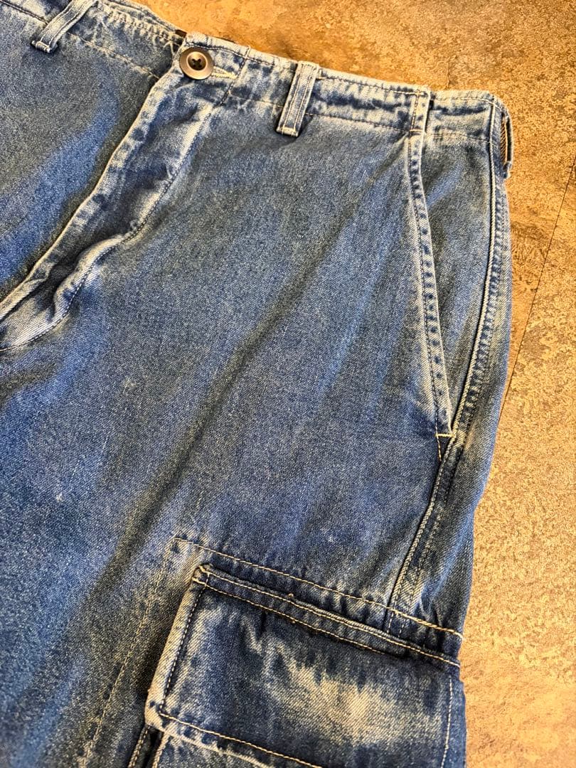 90s RRL DoubleRL 三つ星タグ デニムカーゴパンツ W32