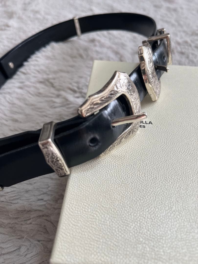 TOGA PULLA 本革レザーベルト ダブルバックルTPO2-AH524