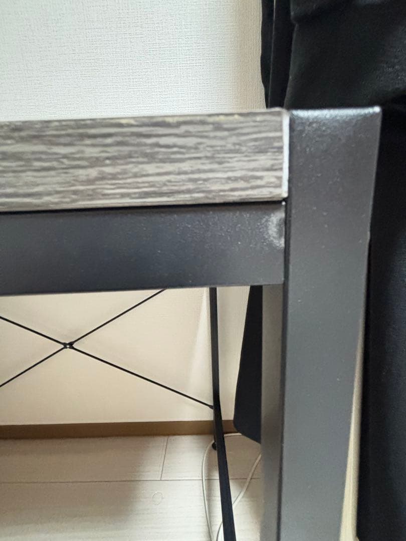 L字デスク 120cm幅 グレー　ディスプレイ棚　大容量棚付き