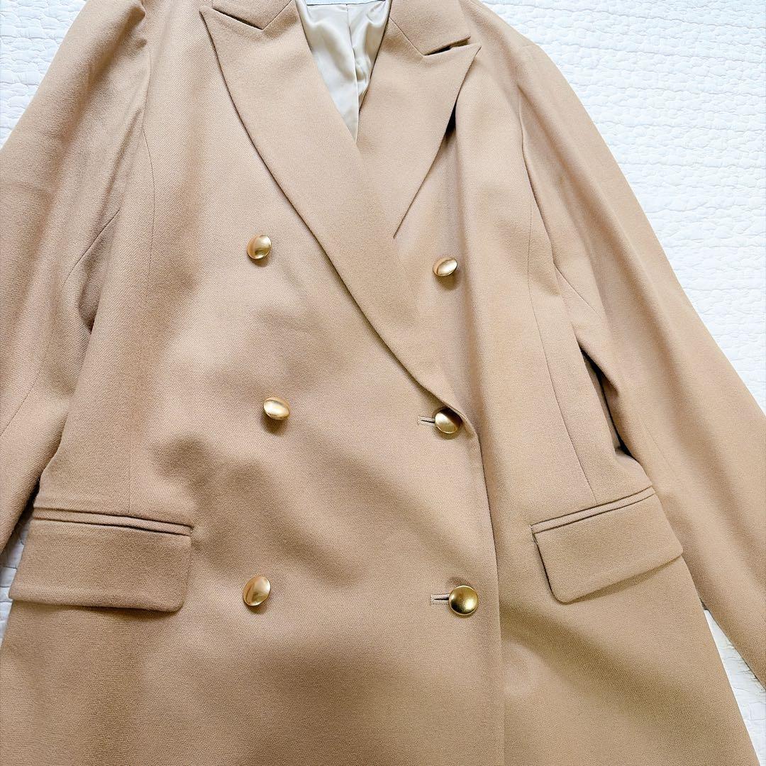 タグ付⚑ フレームワーク　ダブルブレストジャケット カシミヤ　金ボタン　ベージュ