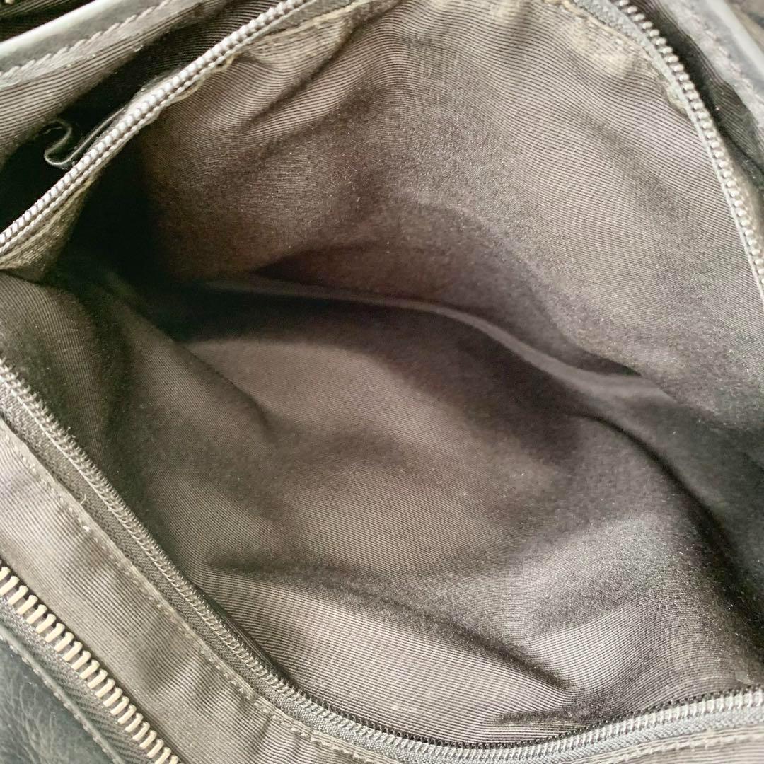 【COACH】コーチ　ビジネスバッグ　ブラック　黒　オプアート　レザー