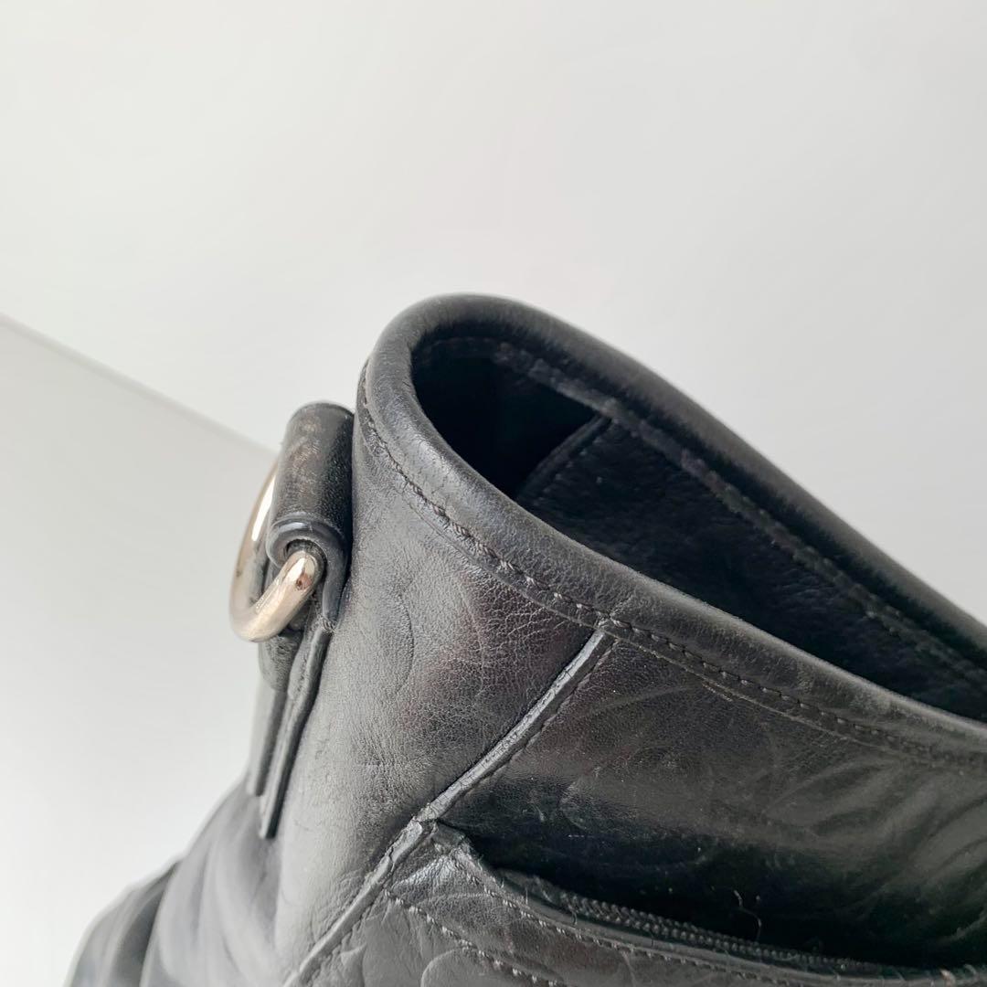 【COACH】コーチ　ビジネスバッグ　ブラック　黒　オプアート　レザー