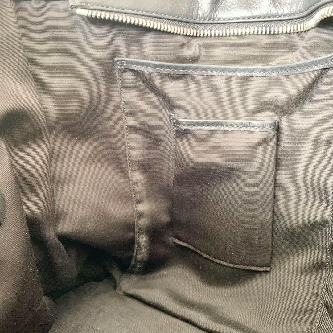 【COACH】コーチ　ビジネスバッグ　ブラック　黒　オプアート　レザー