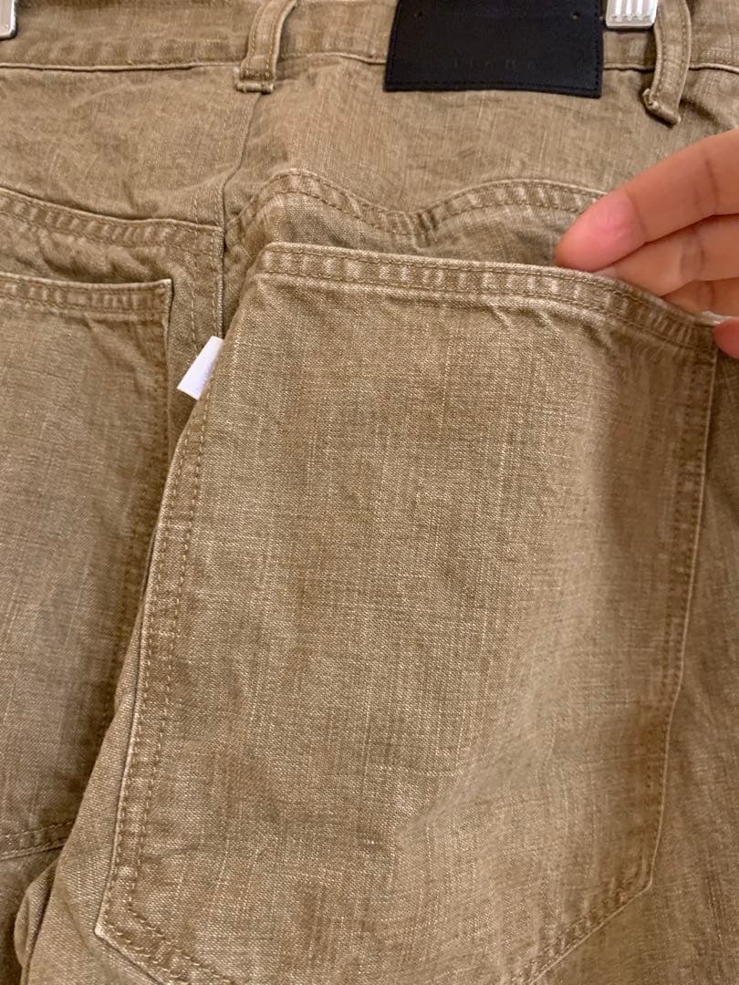 JIEDA オリーブデニムワイドレッグパンツ