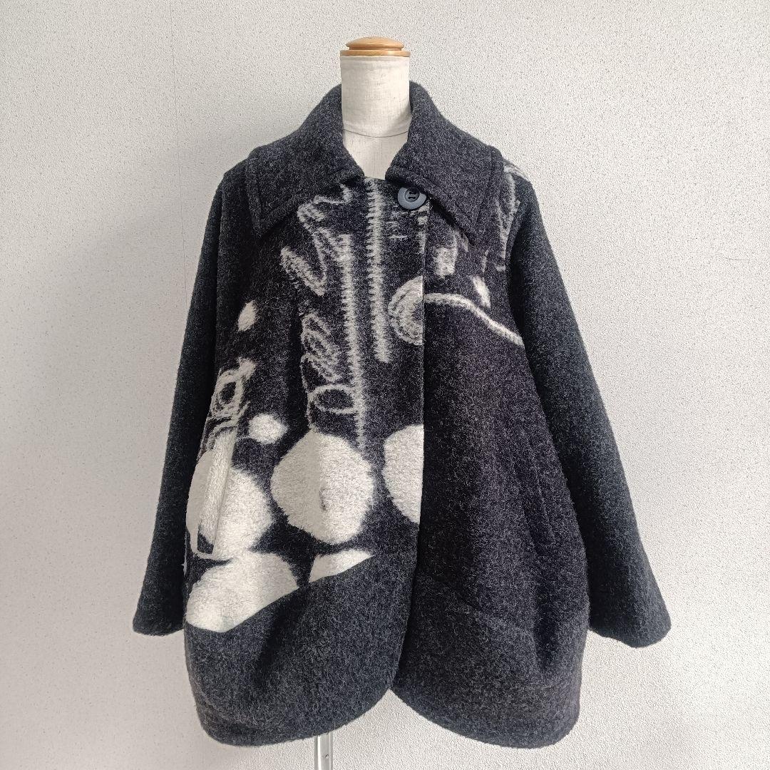 ジェニーギャルソン ウール 立体 コート ジャケット 三星ドレス