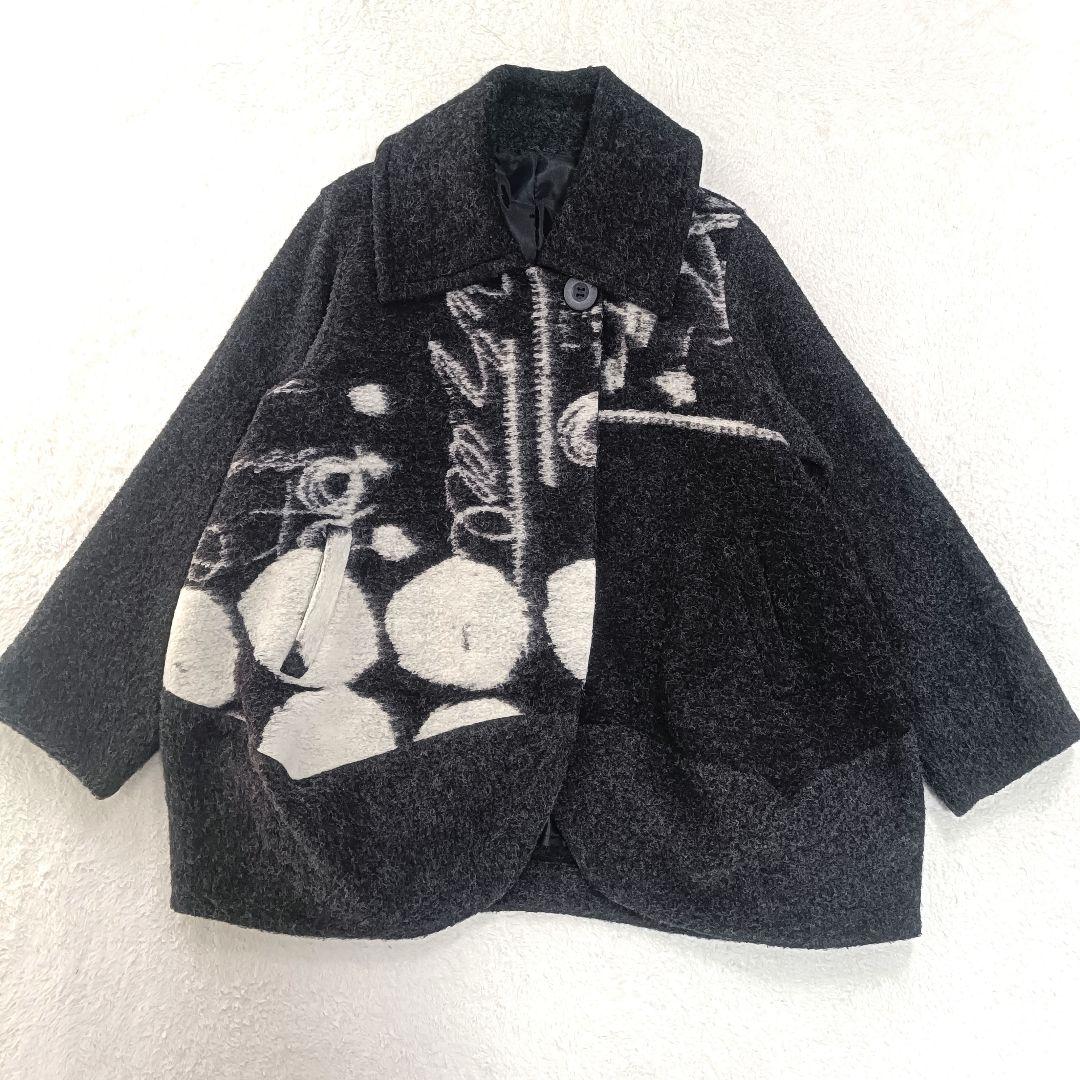 ジェニーギャルソン ウール 立体 コート ジャケット 三星ドレス