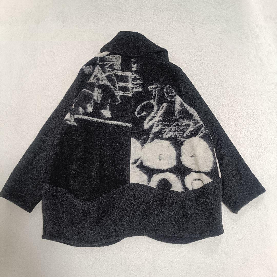 ジェニーギャルソン ウール 立体 コート ジャケット 三星ドレス