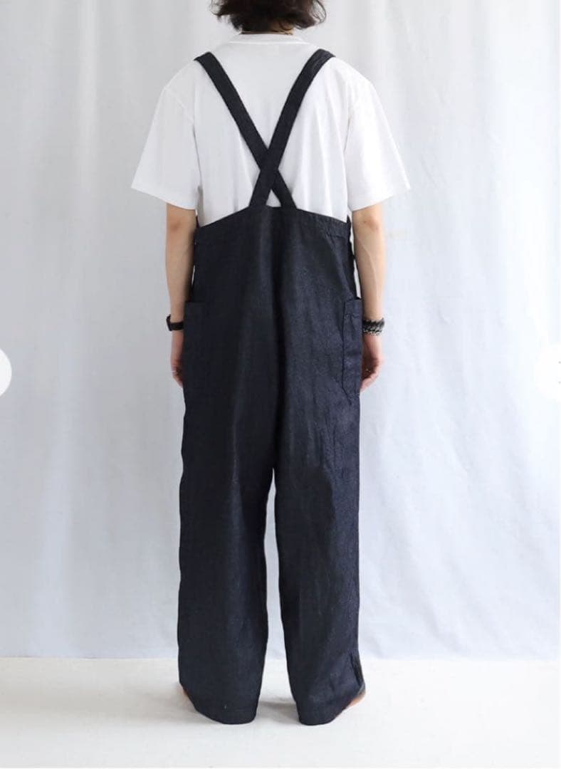 【SALE】ネストローブconfect コットンリネンサルベージ　サロペット