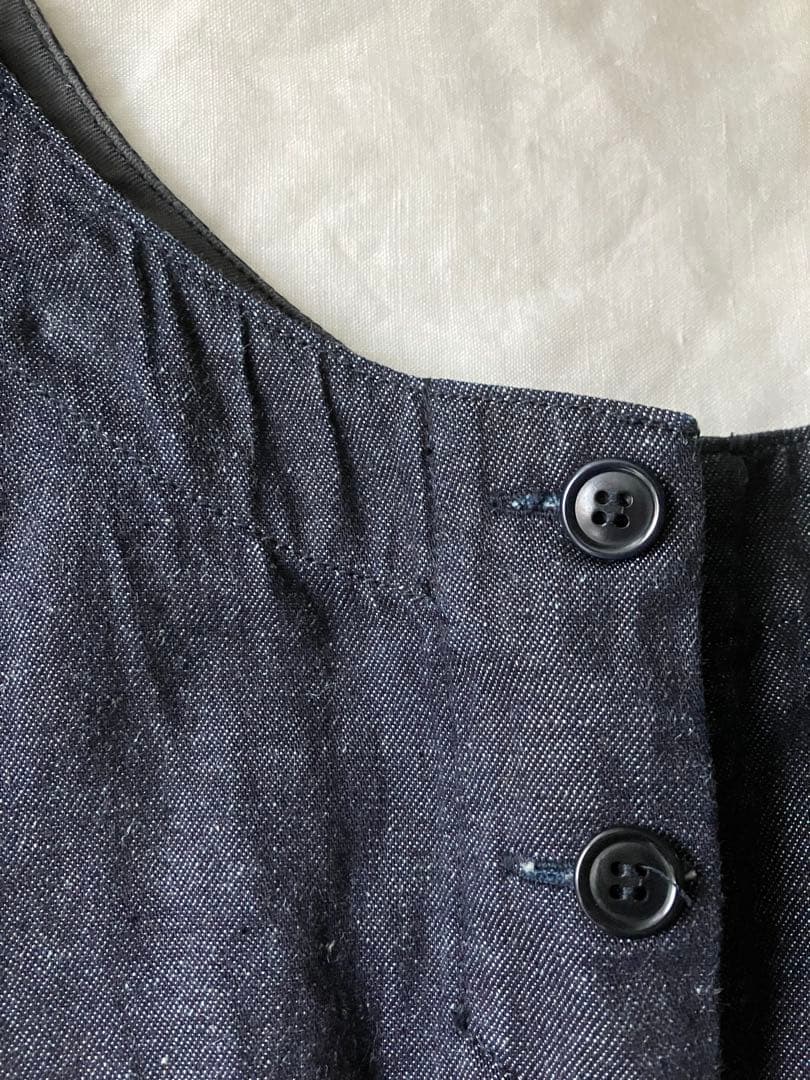 【SALE】ネストローブconfect コットンリネンサルベージ　サロペット