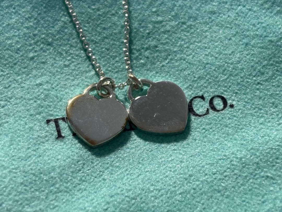 Tiffany リターントゥ ダブルハート ネックレス シルバー