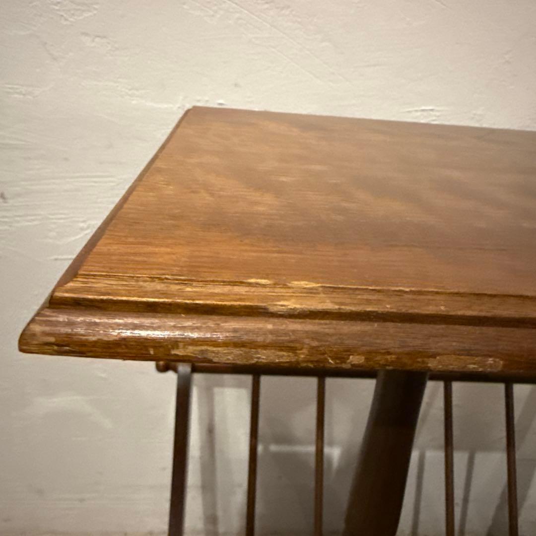 年末年始saleヴィンテージ　木製サイドテーブル　マガジンラック付き