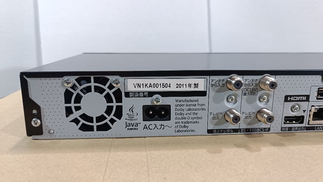 DMR-BWT510 ブルーレイレコーダー　HDD 500GB⇒3TBに換装