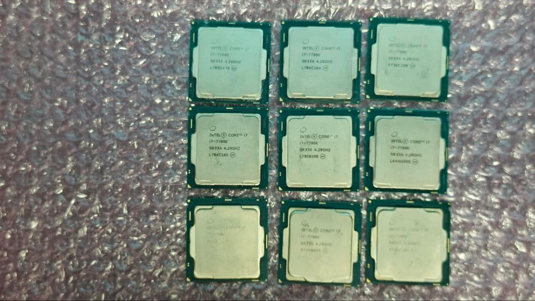 core i7 7700K 9個まとめ売り動作確認済み