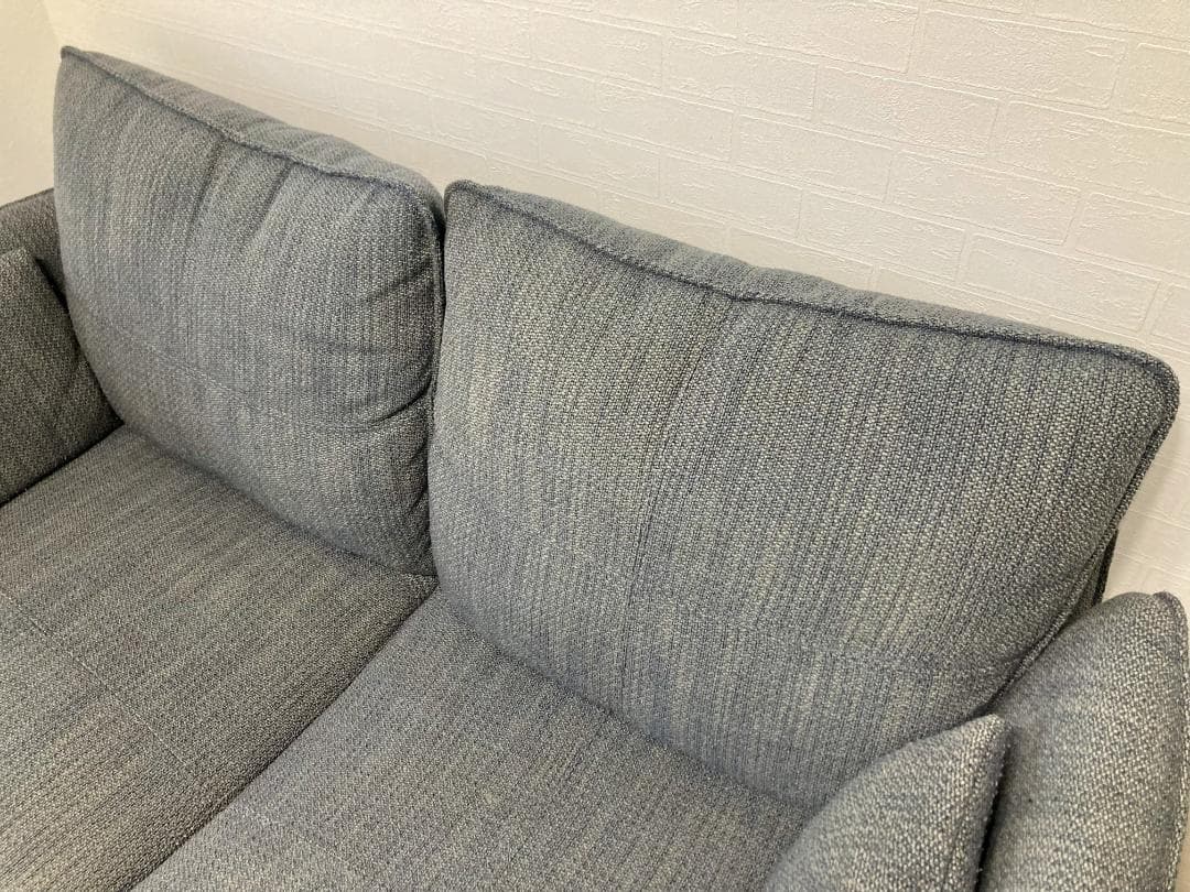 大塚家具 2人掛けソファ_ 布ネイビー色_幅160cm