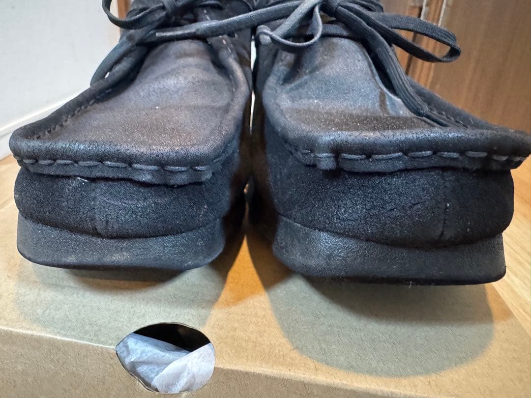 クラークス ワラビーゴアテックス ブラックスエード UK7.5