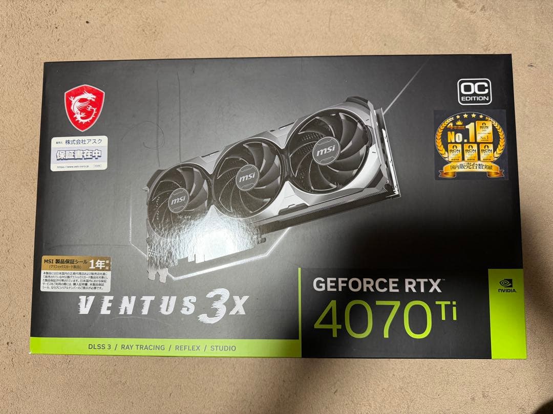 グラフィックボード・グラボ・ビデオカード MSI GeForce RTX 4070 Ti VENTUS 3X 12G OC