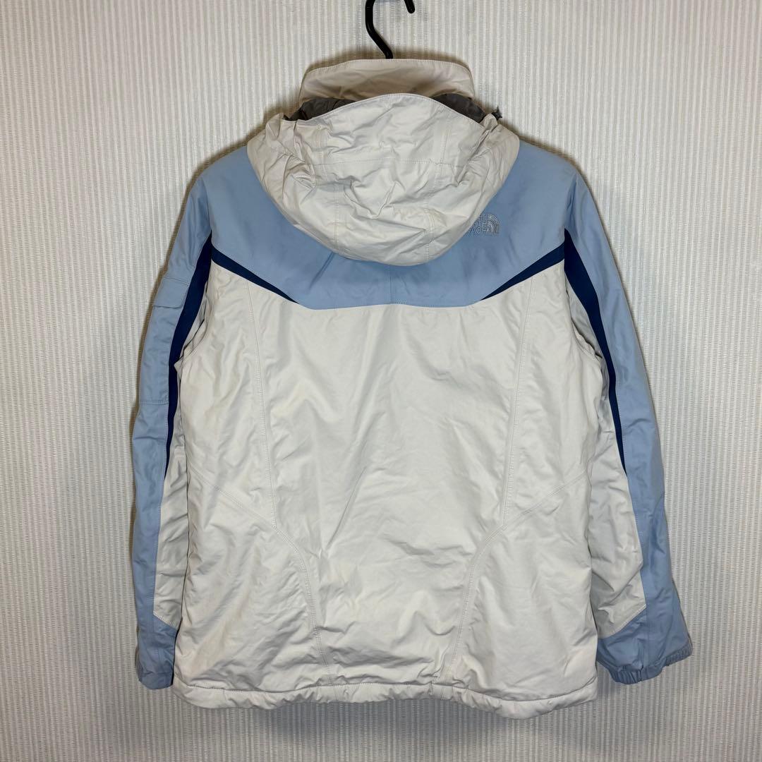 （美品）ザ・ノースフェイスUS古着　スノーウェア　水色/アイボリー　レディースM