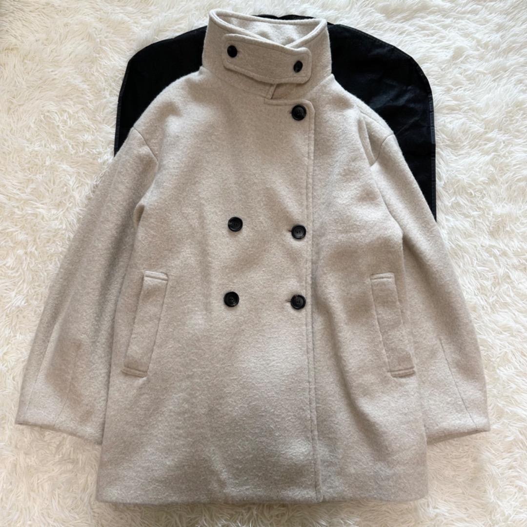 mystic シャギーミドルコートアイボリー サイズ2