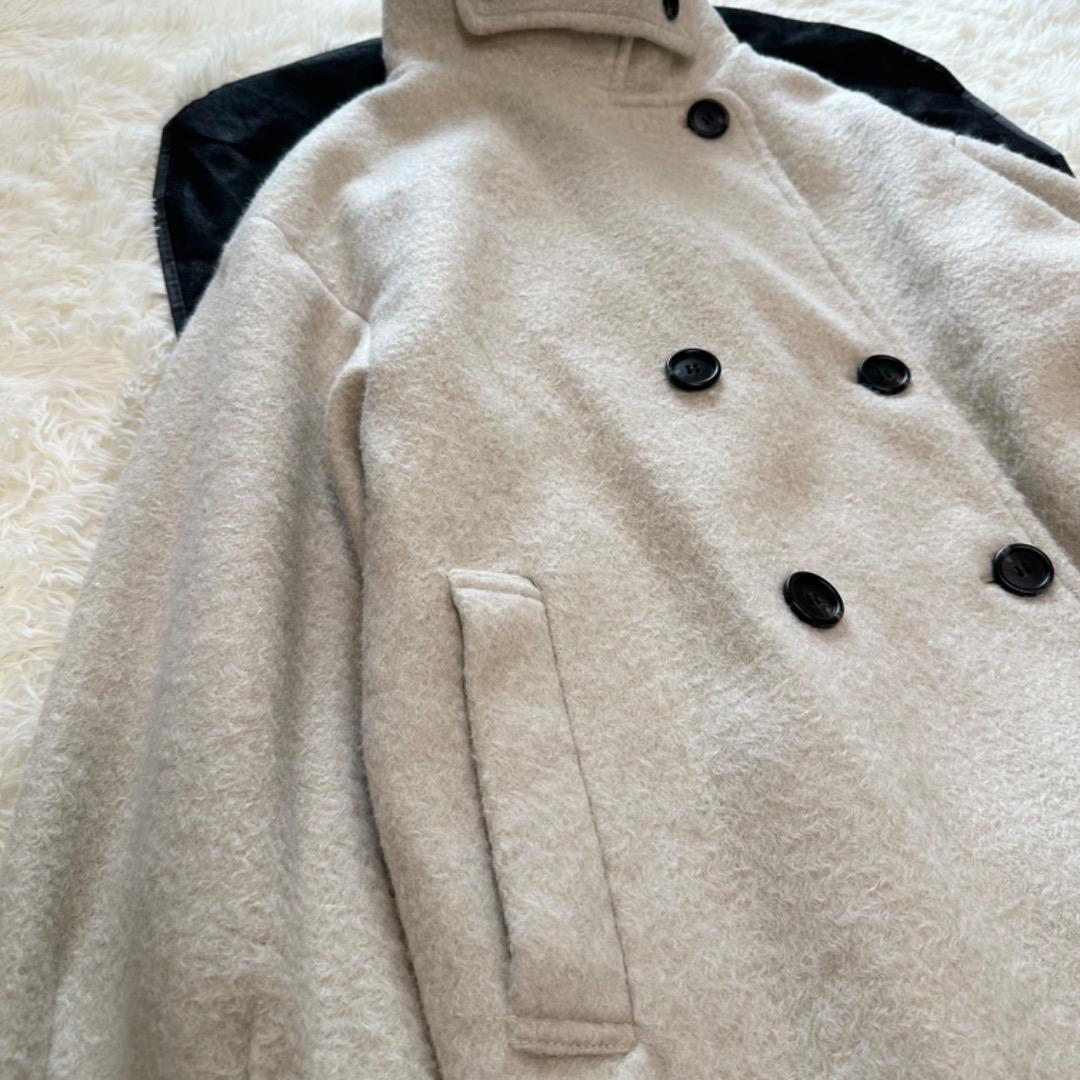 mystic シャギーミドルコートアイボリー サイズ2