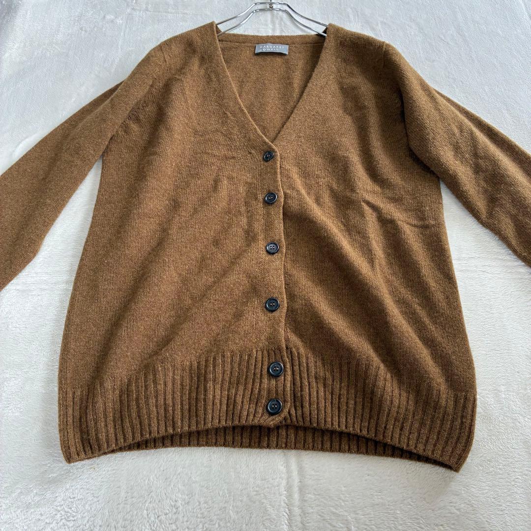 マーガレットハウエル メリノ カシミヤ カーディガン 23AW ブラウン