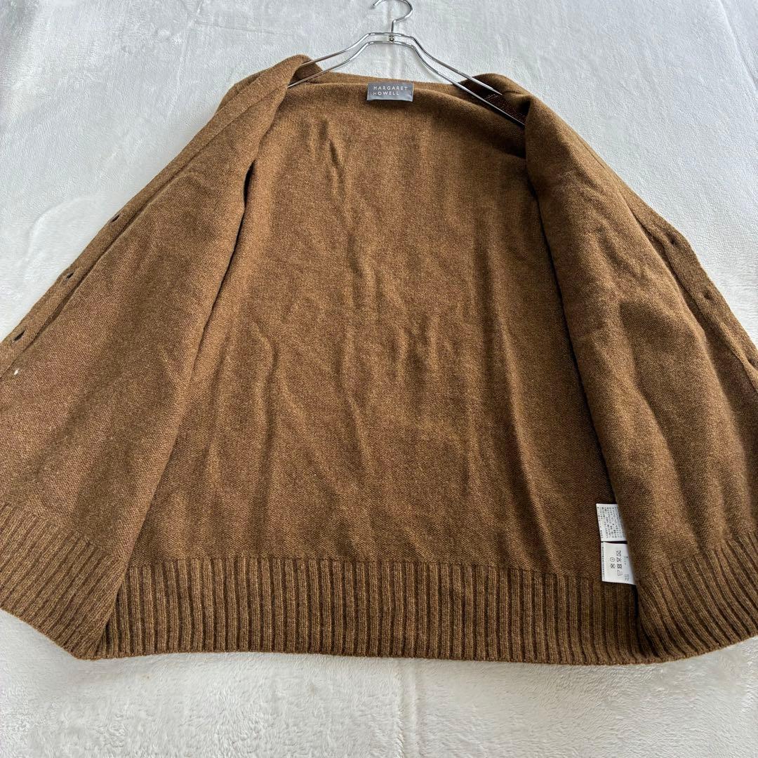 マーガレットハウエル メリノ カシミヤ カーディガン 23AW ブラウン