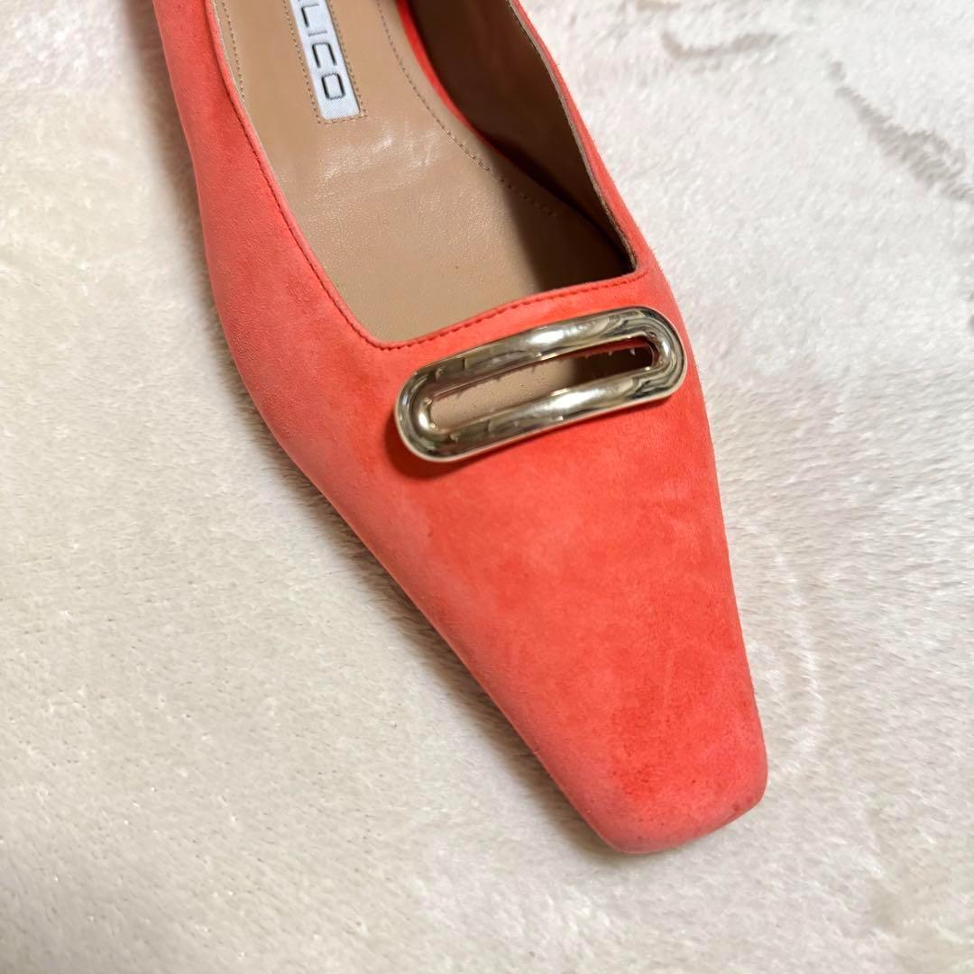 未使用級 ペリーコ アネッリ フラットシューズ ゴールド金具