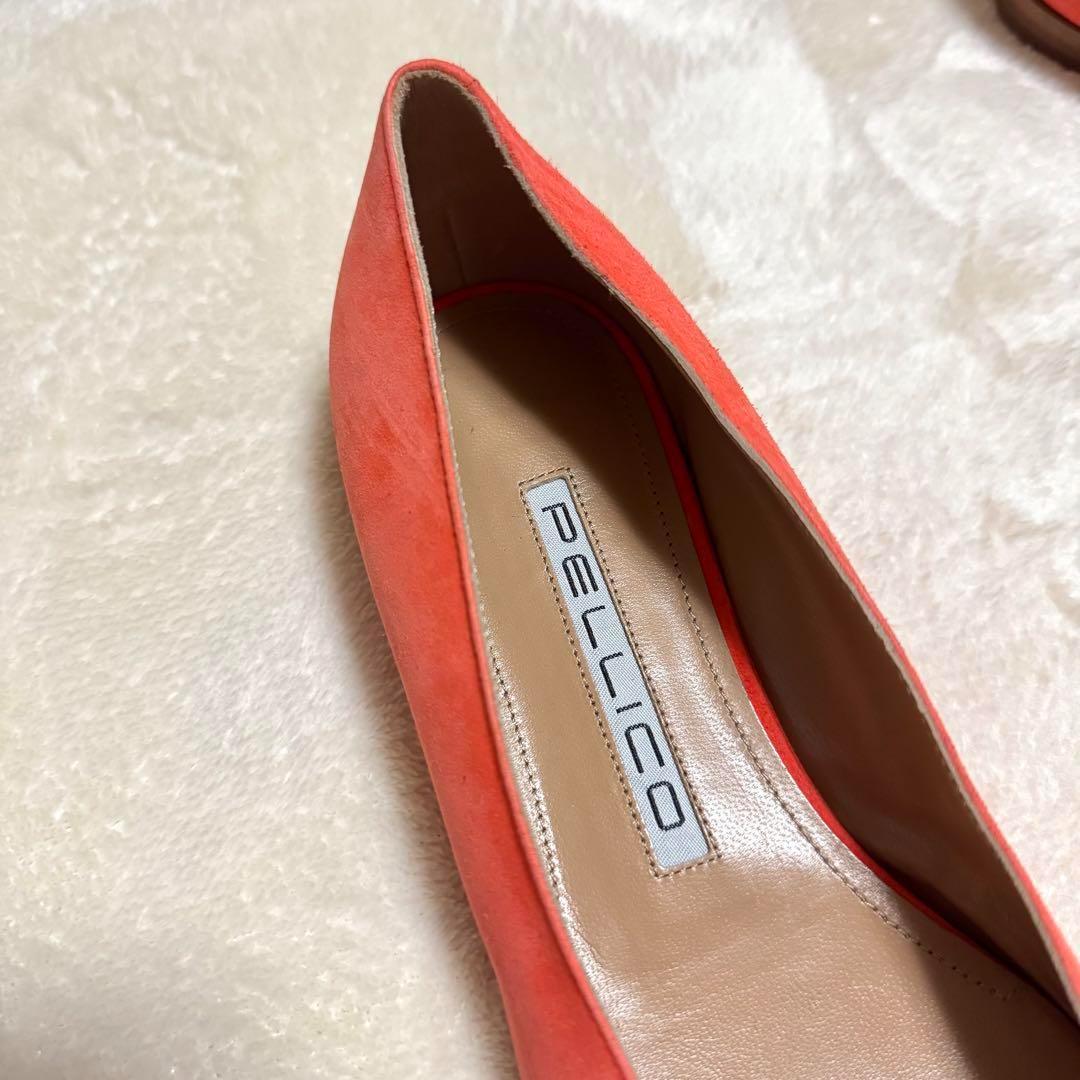 未使用級 ペリーコ アネッリ フラットシューズ ゴールド金具